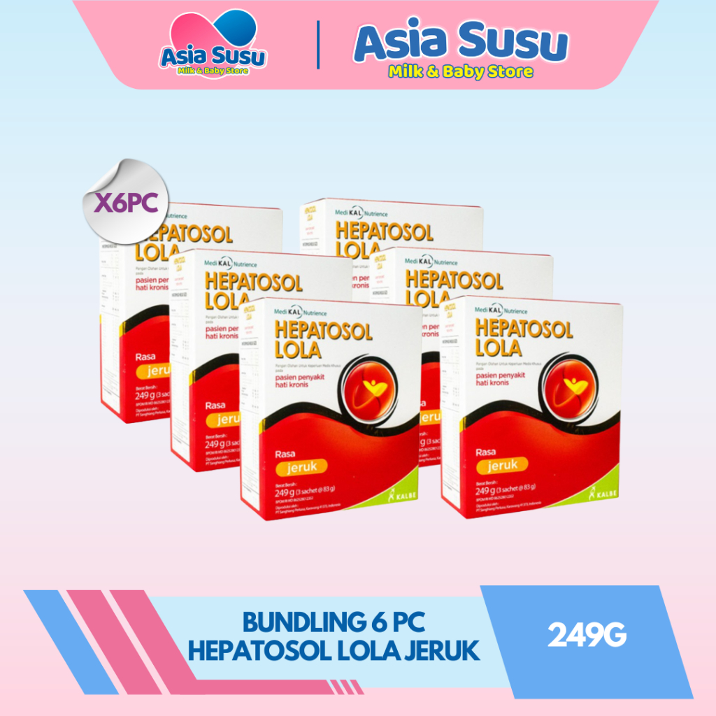 

[BUNDLE] Hepatosol LOLA 249gr x 6pc - Nutrisi Khusus Kesehatan Hati Spesifik