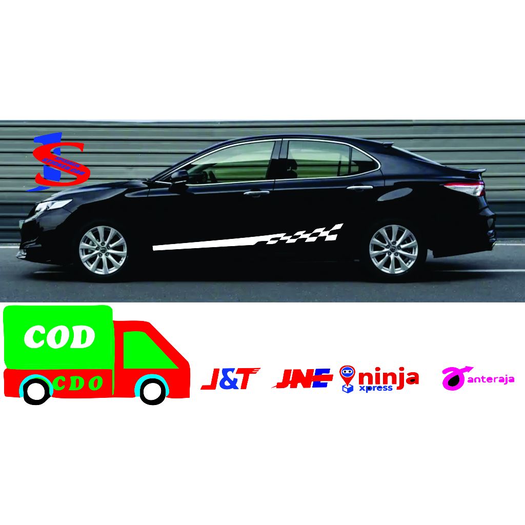 stiker list mobil sedan camry stiker list body samping mobil corolla