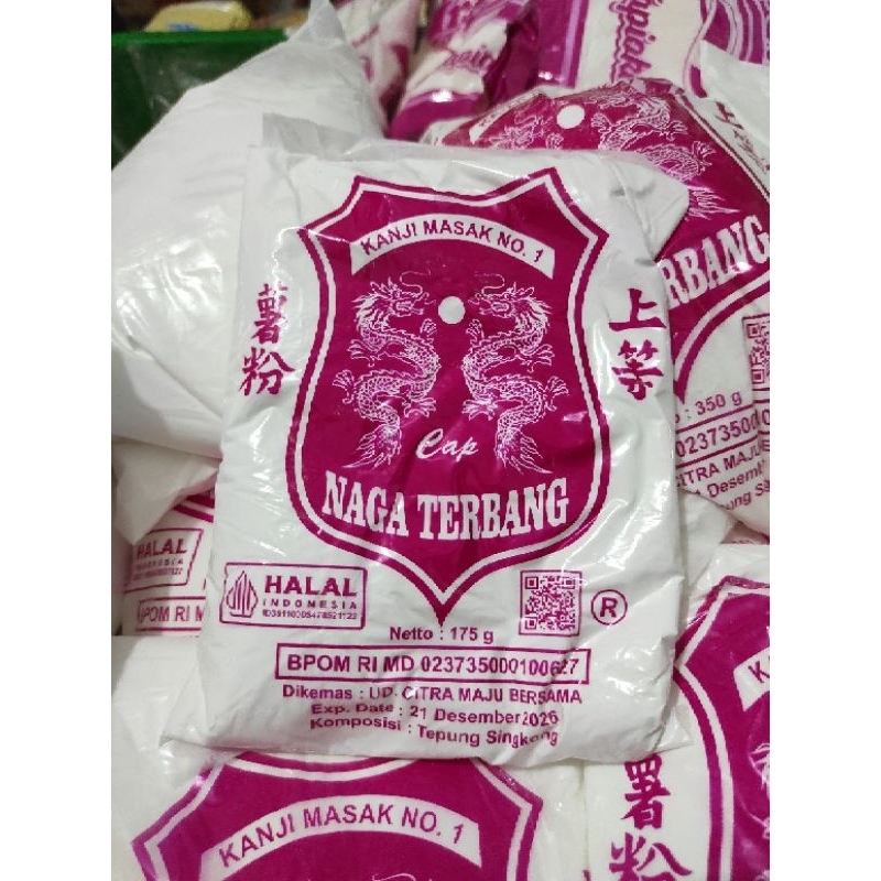 

TEPUNG TAPIOKA CAP NAGA TERBANG 175GR / TEPUNG KANJI NAGA TERBANG 175GR / TEPUNG KANJI CAP NAGA TERNANG 175GR