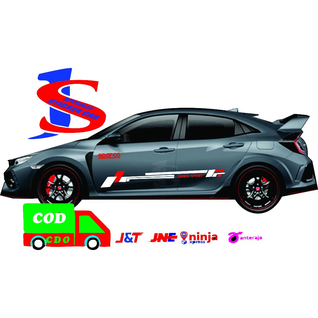 stiker list body mobil sedan civic stiker list body samping mobil sedan All tipe