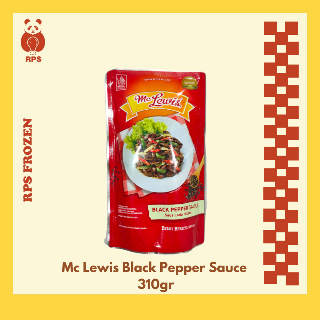 

Mclewis black pepper 310gr, mclewis lada hitam, saus lada hitam