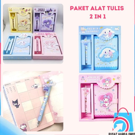 

KODE J26B PHG Paket Alat Tulis 2 IN 1 Set Stationery 2IN1 Karakter Kartun Alat Tulis Anak Sekolah Pulpen Notebook Magnet