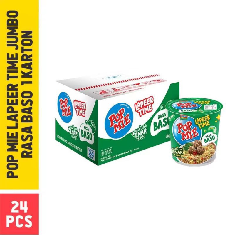 

Pop Mie Laper Time Baso Jumbo Isi 24 Pcs 1 Karton Harga Promo