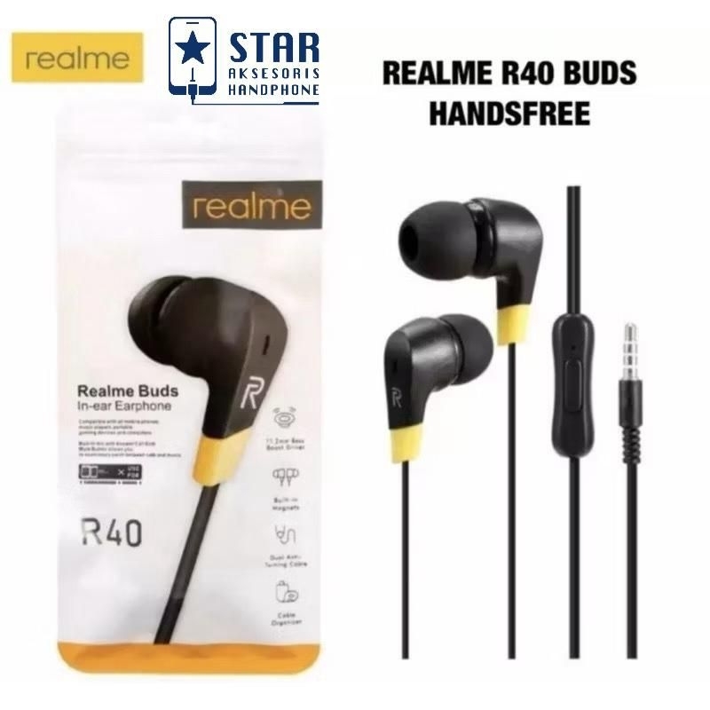 Headset REALME Handsfree REALME Earphone REALME Earbud REALME R40 R50 R60 R80