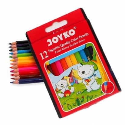 

Grosir 12packs Pensil Warna Color Pencil JOYKO CP-S12 PENDEK (12 warna) Kualitas Super