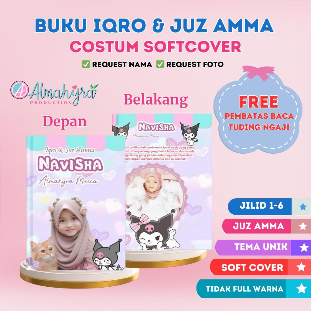 Iqro Besar (A5) Costum Foto dan karakter  Soft Cover - Iqro Hijau, Iqro Milenial