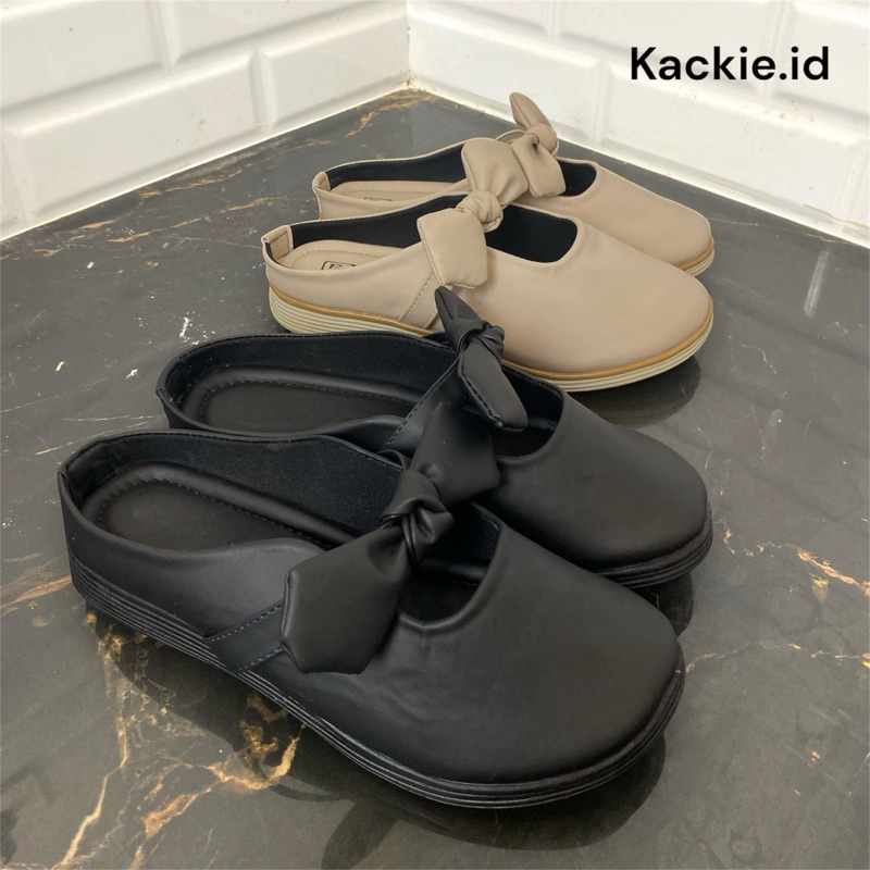 Sandal Wanita Karet Ringan Empuk Pita Lucu Sandal Selop Murah