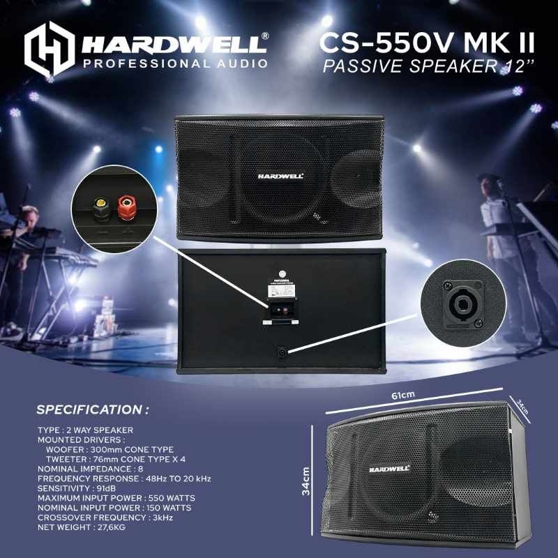 HARDWELL CS-550V MK II | speaker pasif | Speaker pasif 10 inc | speaker karaoke | cs550v