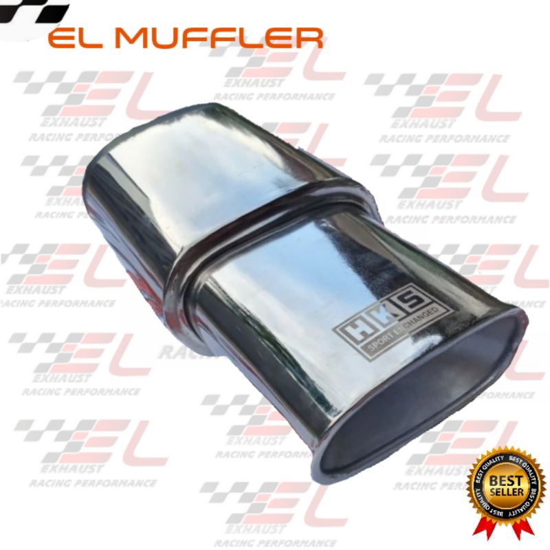 Knalpot Mobil Knalpot Racing Mobil HKS Gepeng Turbo Galvanis Kotak Suara Bass Untuk Semua Tipe Mobil