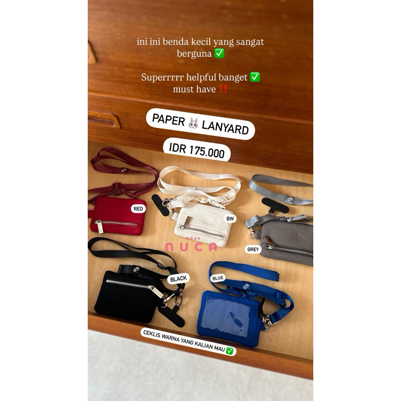 

LANYARD PAPER PEPPER BUNNY SIMPLE MODERN unisex