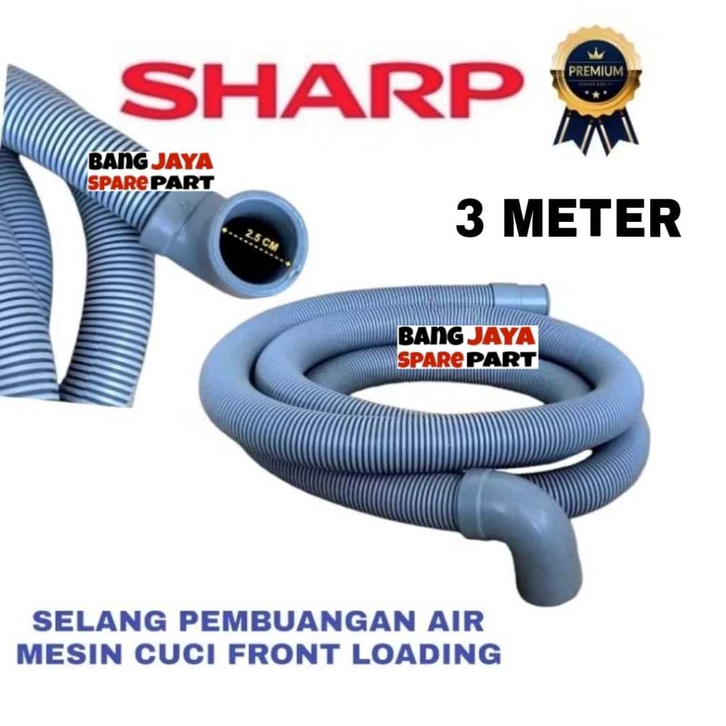 Sharp Selang Pembuangan Air Mesin Cuci Sharp Front Loading / Selang Mesin Cuci Front Loading 3 Meter