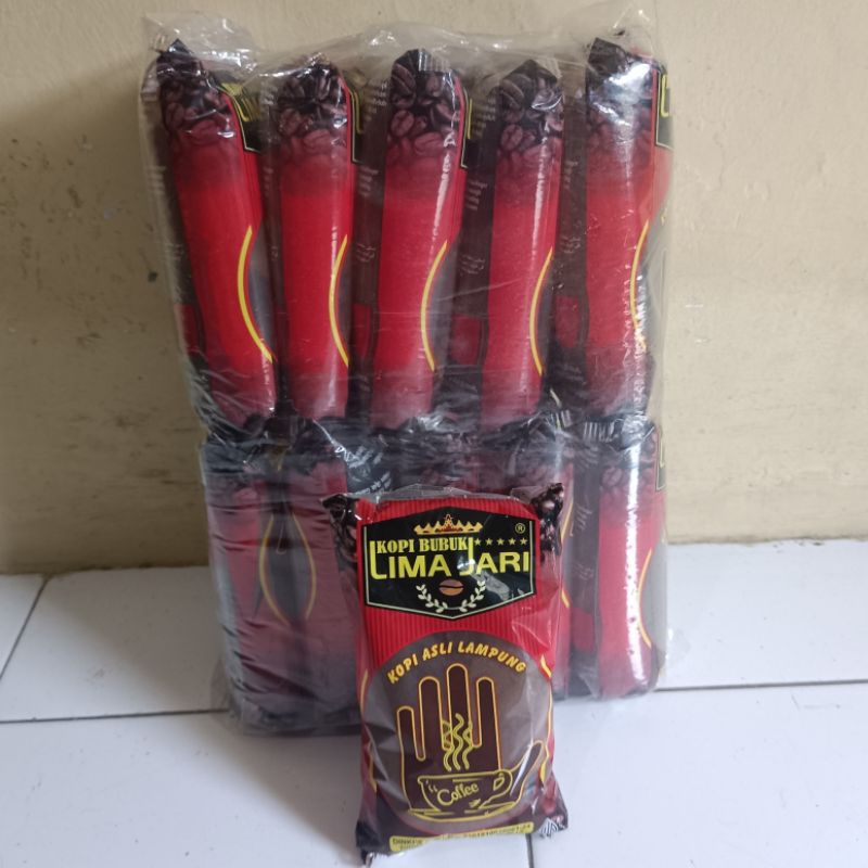 

Paket Murah 10 Pcs Kopi Lima Jari 200gr Kopi Asli Lampung