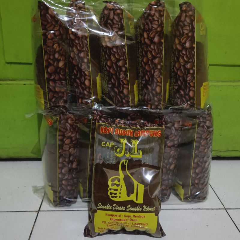 

Paket Murah 10 Pcs Kopi Jempol 225gr Cap J.L Kopi Jempol Lampung