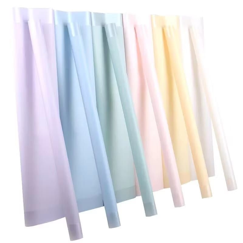 

[ 20 Lembar ] Flower Wrapping Big Wide Line Satin Frame Kertas Buket Bunga Cellophane Paper Florist Wrap