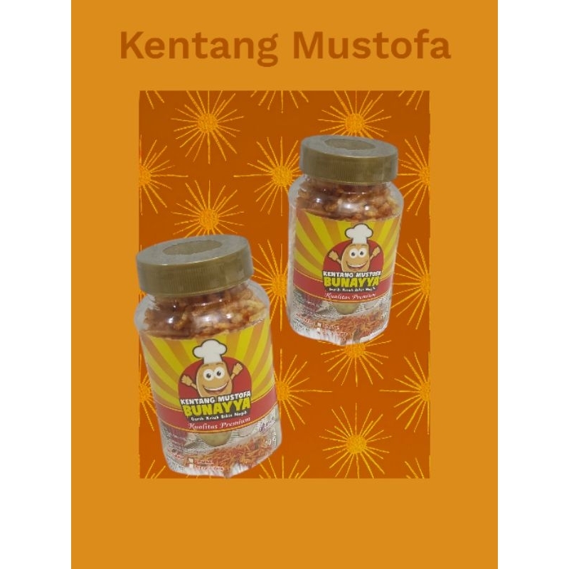 

Kentang Mustofa Pedas Manis original tanpa mix Kemasan Toples Mini 70Gram