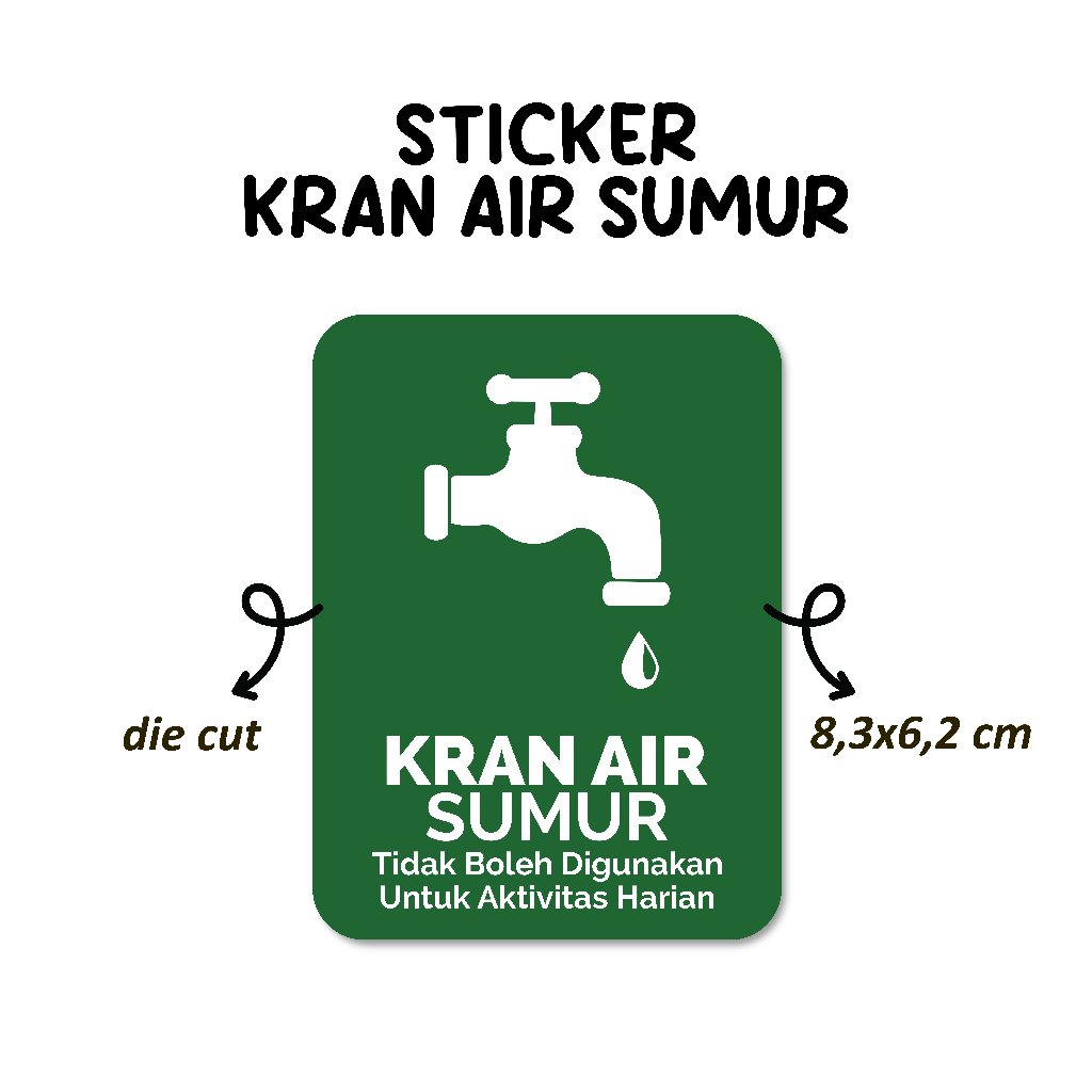 

Stiker Kran Air Sumur Stiker Awet Tahan Air Tahan Gores Sudah Dipotong Sticker Vinyl Laminasi Glossy Die Cut Warna Biru Cerah 8,3x6,2 cm