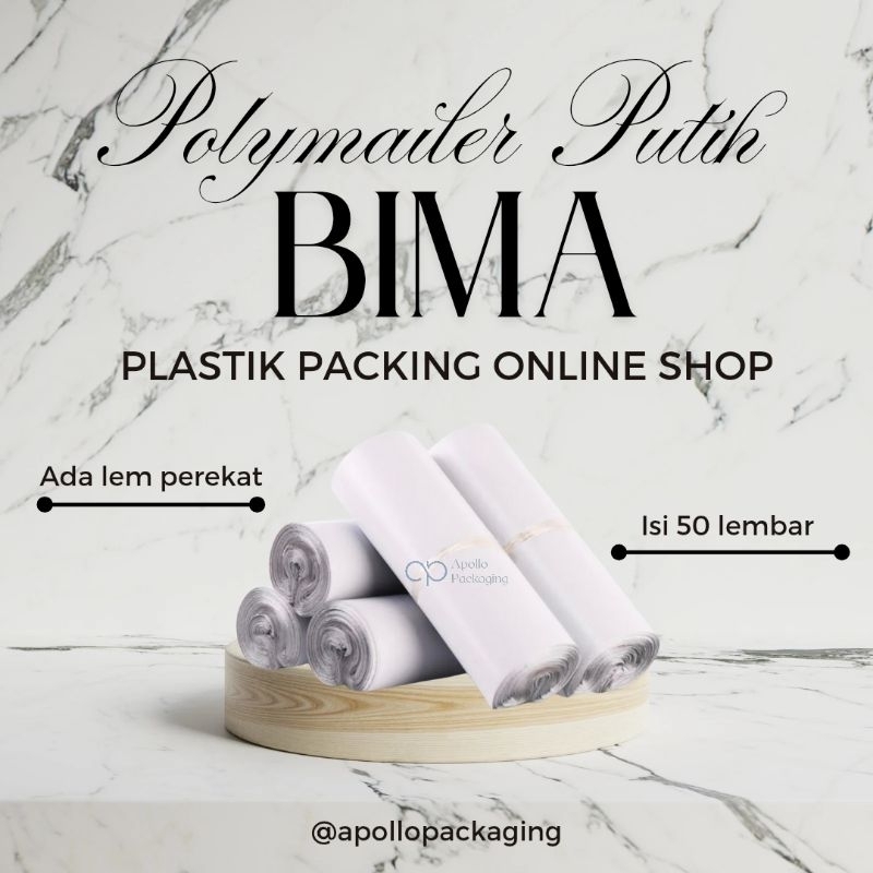 

BIMA - Plastik Polymailer Putih 20x30 cm Packing Online Shop
