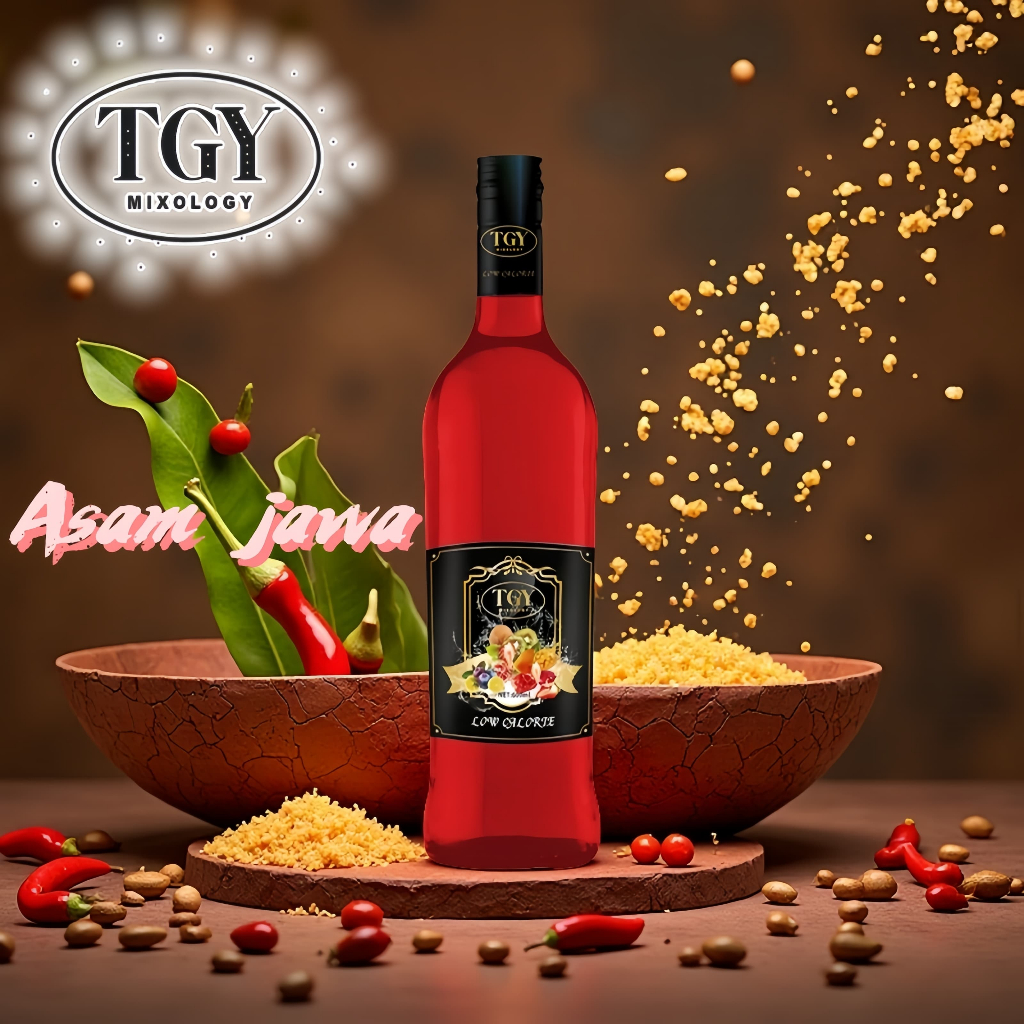 TGY MIXOLOGY Sirup Cair Konsentrat Minuman Asam Jawa - HALAL - 750 mL - Tamarind Syrup