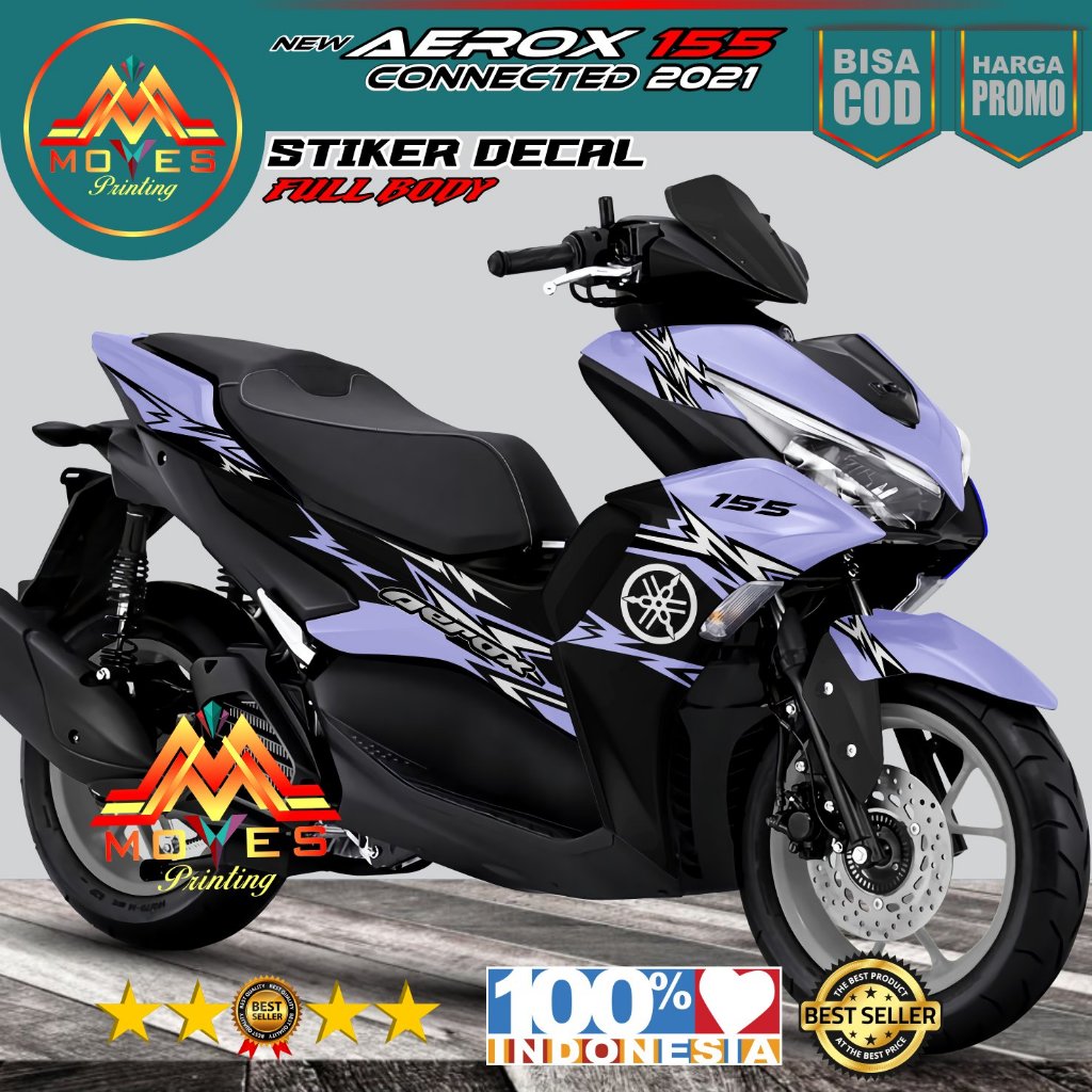 ⭐⭐⭐⭐⭐Terbaru - Stiker Full Body Aerox Stiker Motor New Aerox Connected 2021 Fullbody Stiker Full Bod