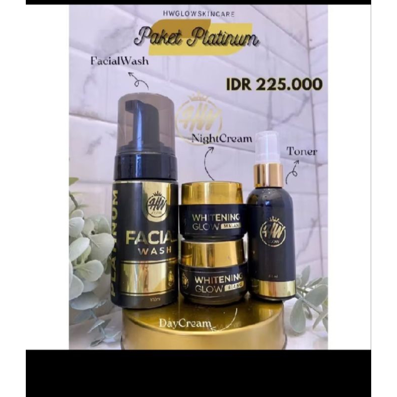 HW glow skincare paket platinum
