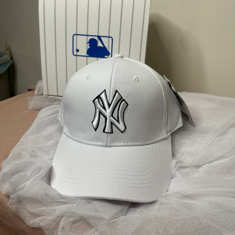 [BISA COD ] Topi MLBB New York NY Baseball Cap Ynks WHITE List Black FREE BOX