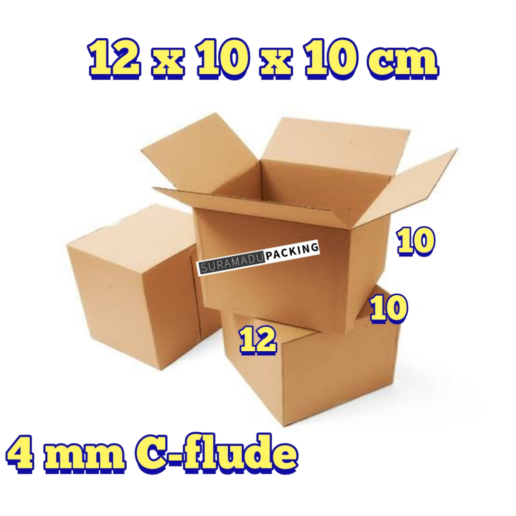

Kardus box karton packing 12x10x10 cm Packing Polos dan Tebal 4mm C FLUDE