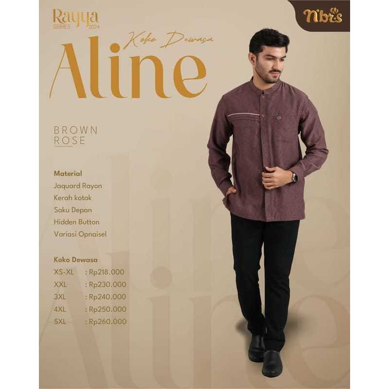 KOKO NIBRAS ALINE BROWN ROSE / KOKO NIBRAS LENGAN PANJANG / KOKO NIBRAS TERBARU / NIBRAS KOKO LENGAN