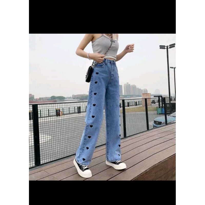 Celana Panjang Kulot Jeans Pull&Bear Korea Kulot Jeans LoveSize 31-34