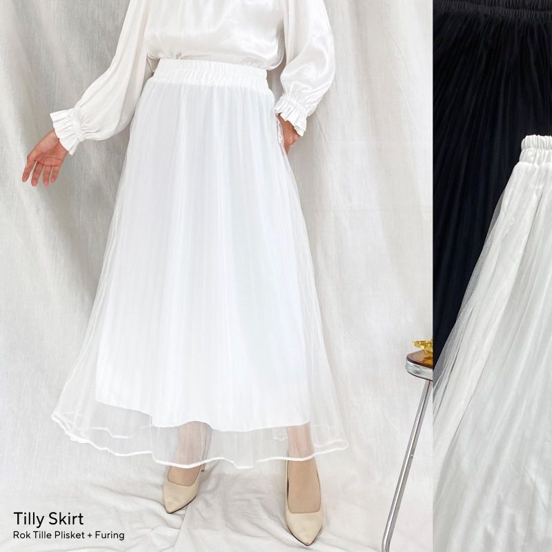 Ellie Skirt - Rok Tutu Tile Plisket Full Furing