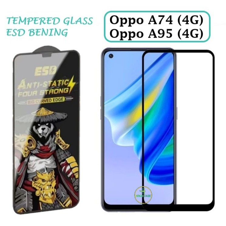 OPPO A74 4G | OPPO A95 4G TEMPERED GLASS PREMIUM UNTUK OPPO  -TG ANTI STATIC ESD