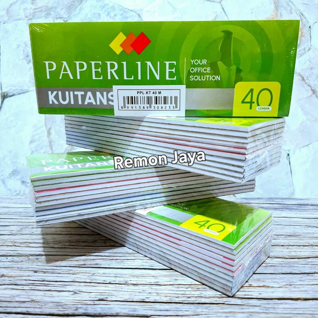 

KUITANSI PAPERLINE PPL KT 40 M (1 PACK/10 BUKU) / KERTAS KWITANSI / BUKTI TANDA PEMBAYARAN / KUITANSI KECIL