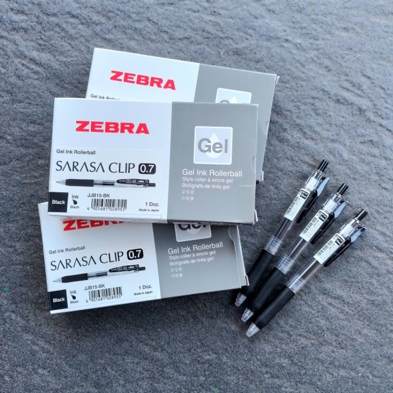 

Pulpen Gel Pen Zebra Sarasa Clip 0,7mm Hitam ( 12 Pcs ) [ Original ]