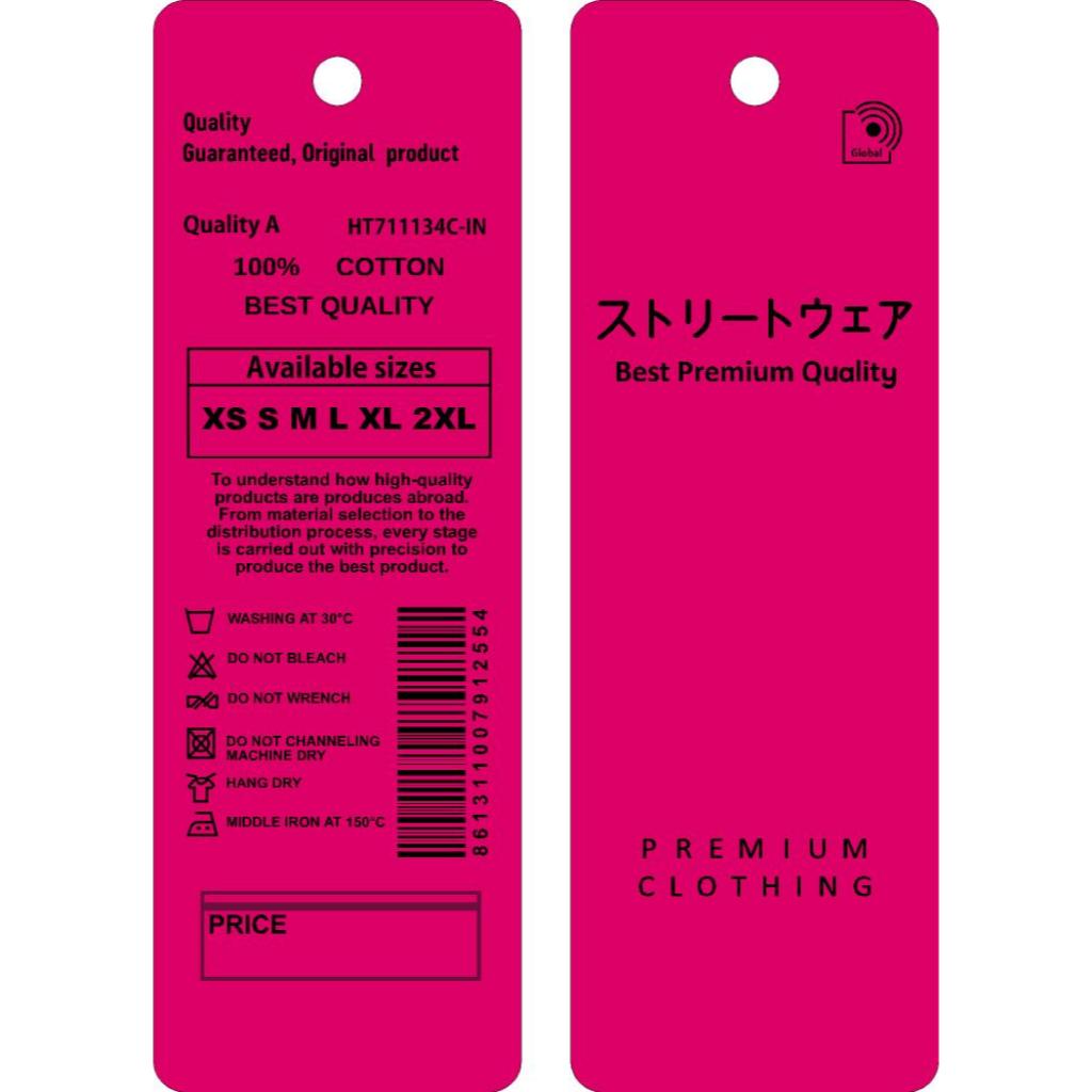 

HANG TAG PREMIUM B uk 3 x 9 cm tebal 500 gram label baju tag WLBEE