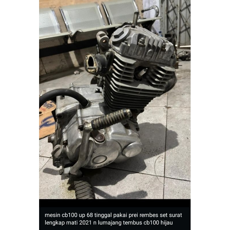 Mesin Honda CB 100 Set Su Rat Tembus Warna Hijau Spek Mesin Langkah 68 Kop Head Tilam Drafgir Megapr