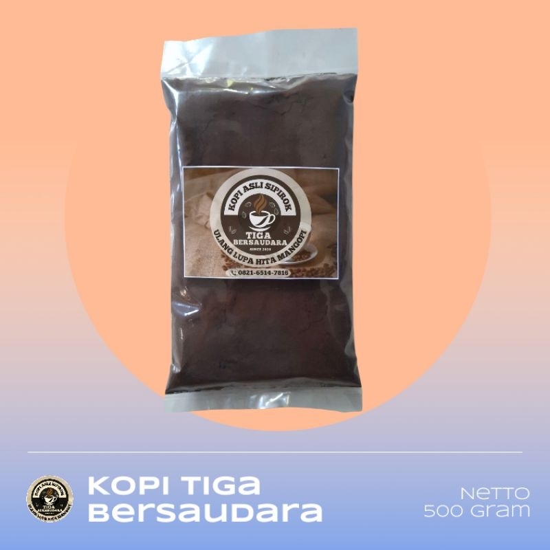 

Kopi Sipirok Tiga Bersaudara Netto 500 gram