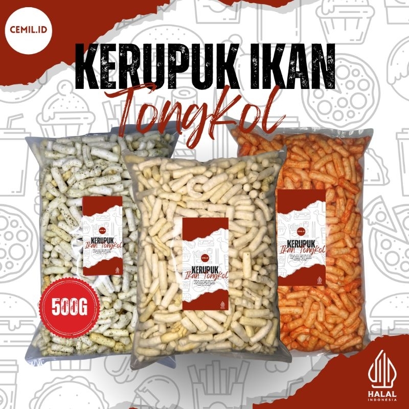 

Cemil.id - Kerupuk Ikan Tongkol Rasa Cabe Ijo Balado Original 500g Renyah Lezat