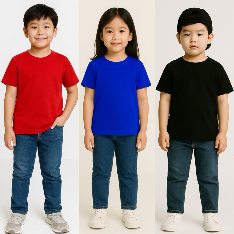 Baju Polos Anak Anak / Atasan Polos Baju Anak Anak