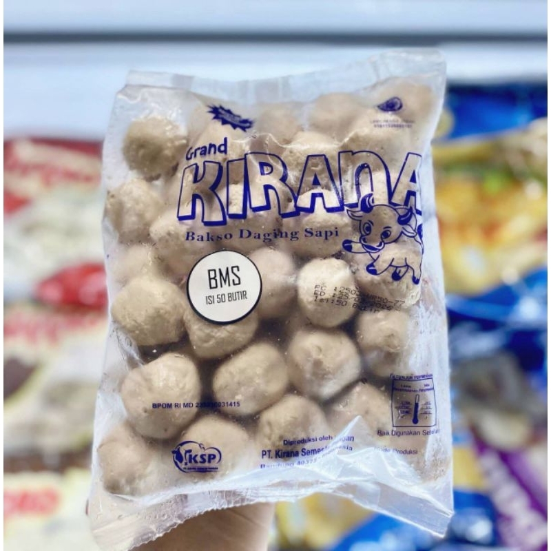 

kirana bakso sapi BMS isi 50pc berat nya 550g