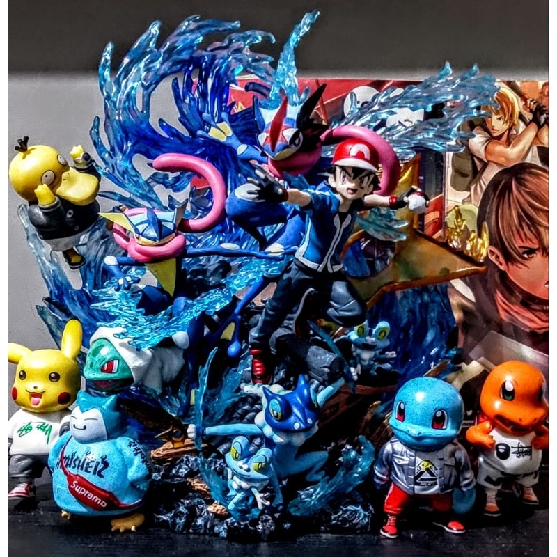 ASH GRENINJA AND FRIEND ACTION FIGURE RECAST