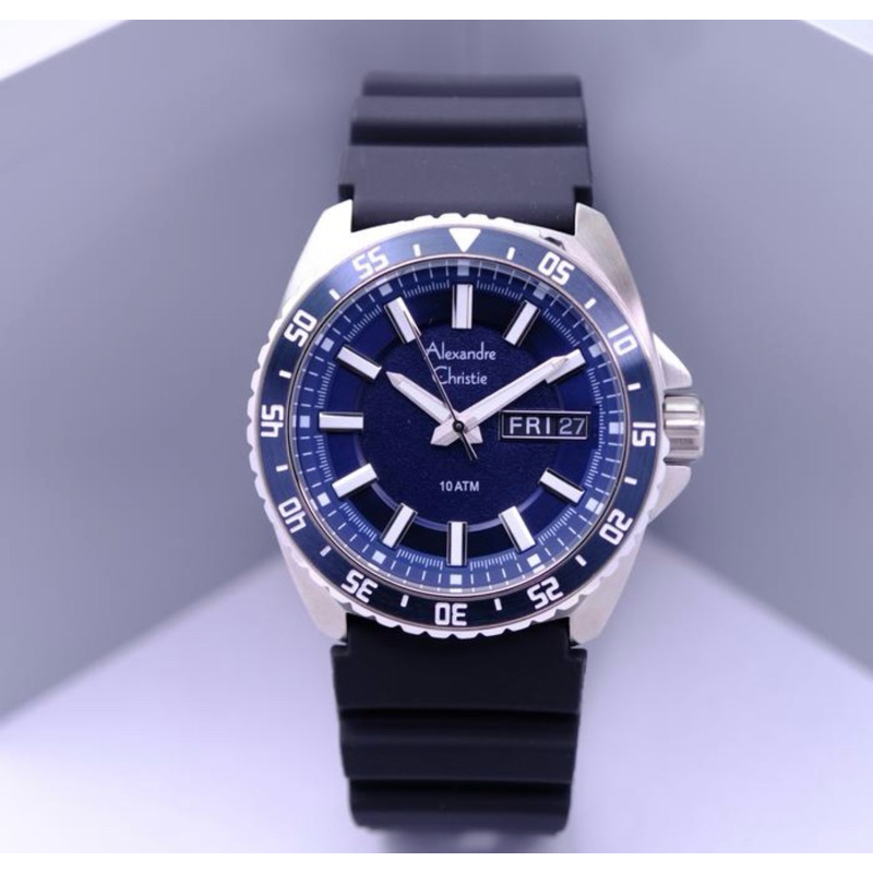 JAM TANGAN PRIA ALEXANDRE CHRISTIE 6541 / AC6541 / AC 6541 FASHION RUBBER ORIGINAL GARANSI RESMI 1TA