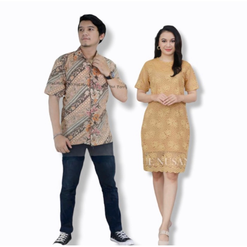 COUPLE BAJU DRES BRUKAT/COUPLE PESTA/COUPLE KONDANGAN