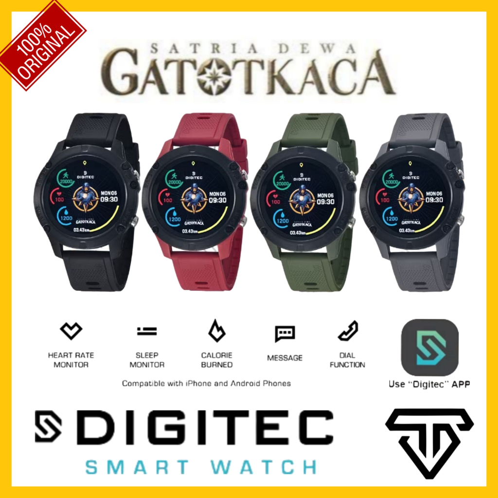 DIGITEC DG SW GATOT KACA / DG-SW-GATOT-KACA Smart Watch Smartwatch ORIGINAL