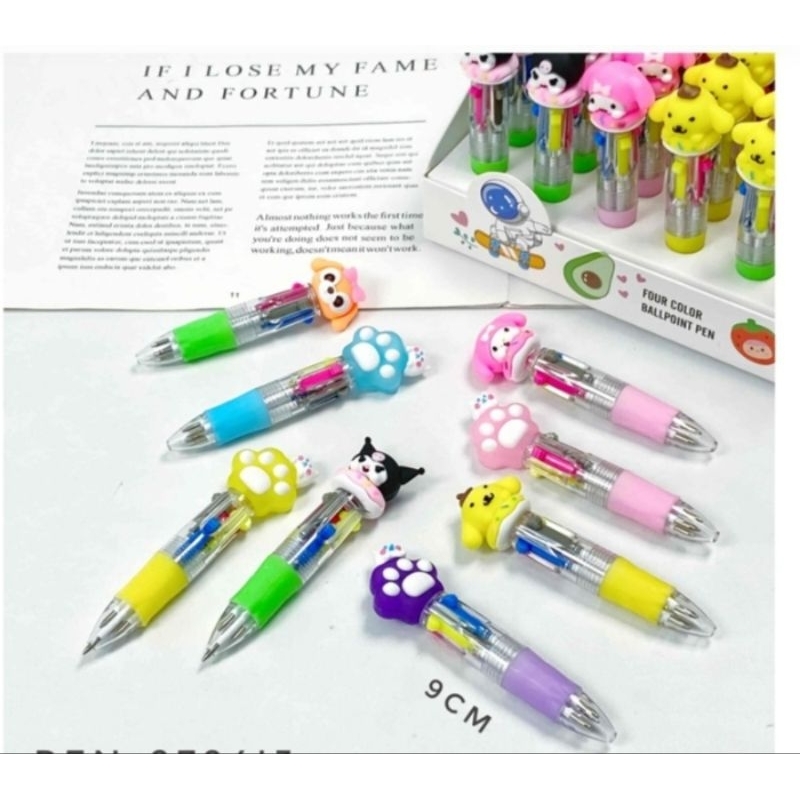 

Pulpen Cetek 4 warna Karakter Sanrio