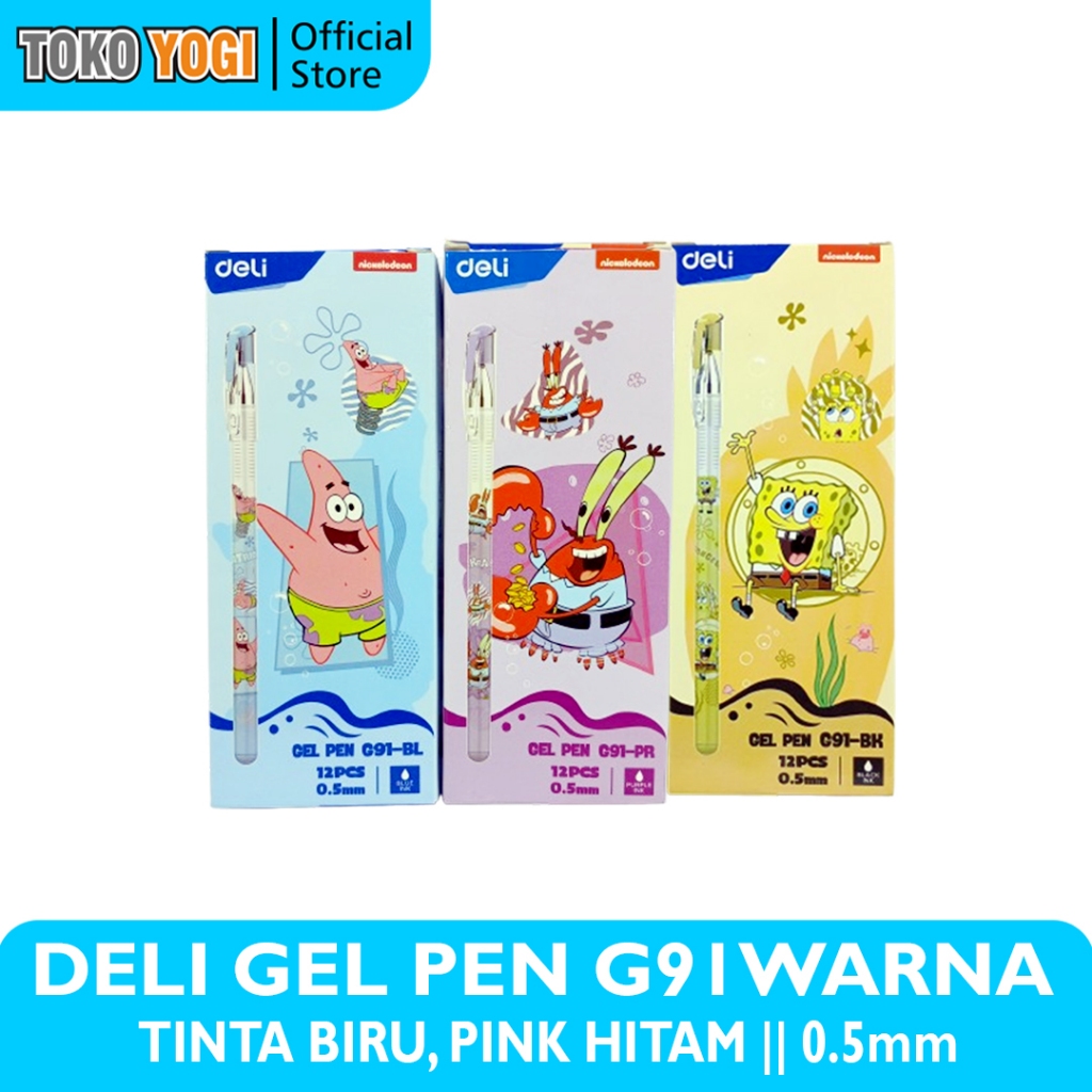 

DELI GEL PEN G91 WARNA 0.5mm KARAKTER || BIRU HITAM UNGU