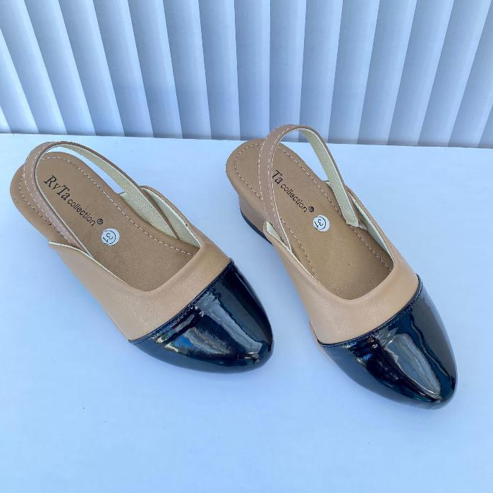 RVTa Collection Sepatu Hak Tinggi Wanita tinggi 3 cm sepatu slop anak perempuan