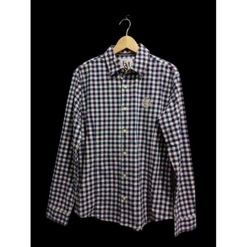 preloved kemeja lengan panjang evisu size M XL