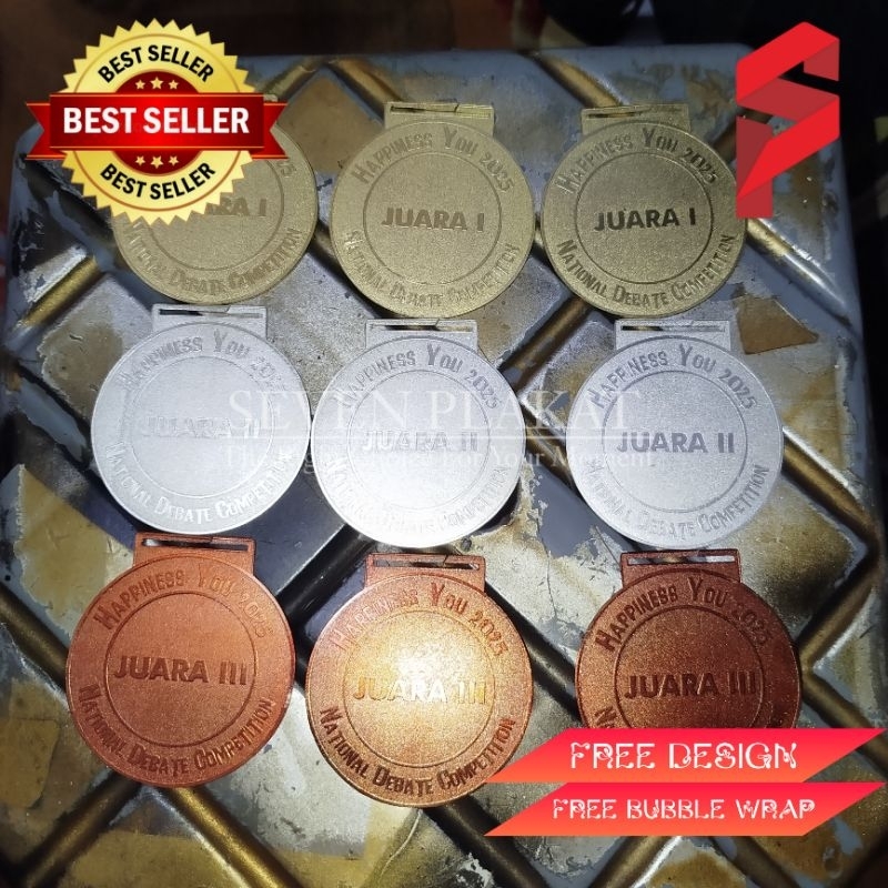 Medali Logam Custom, Medali Kuningan, Medali Futsal, Medali Juara, Medali Turnament, Medali Billiard