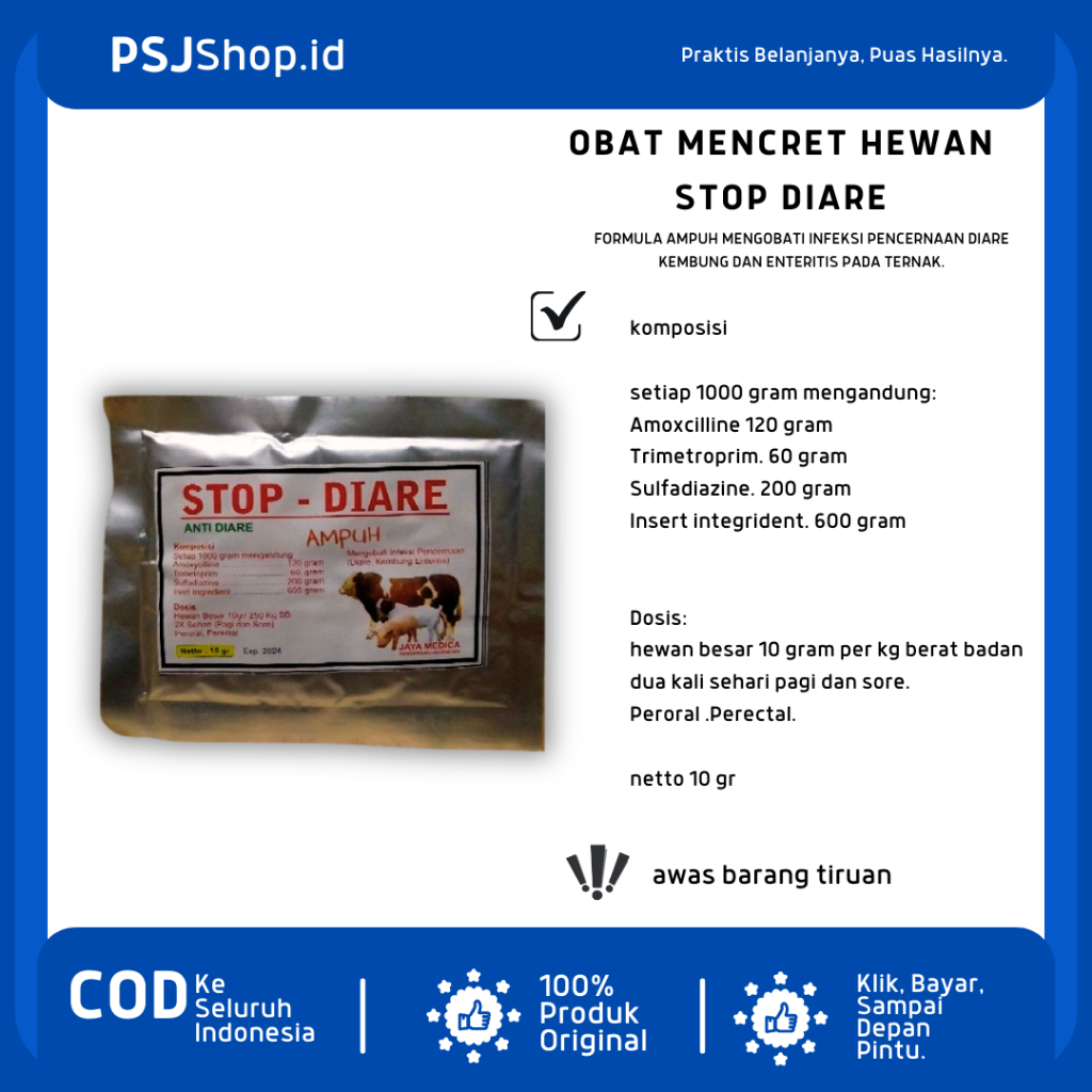 Stop-Diare Anti Diare Kambing Sapi babi Paling Ampuh