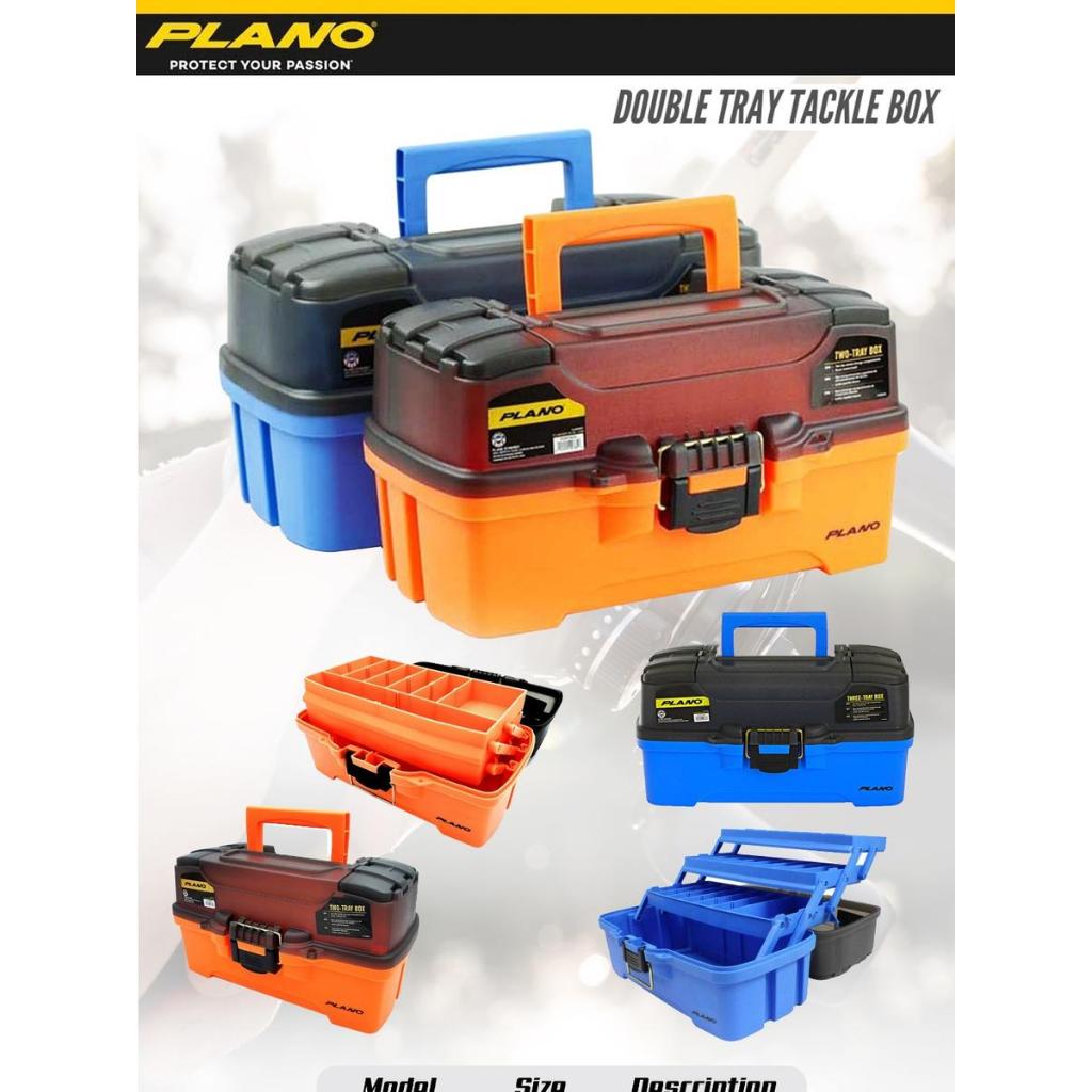 PLANO Tackle Box 2Tray Smoke Orange & 3Tray Smoke Blue