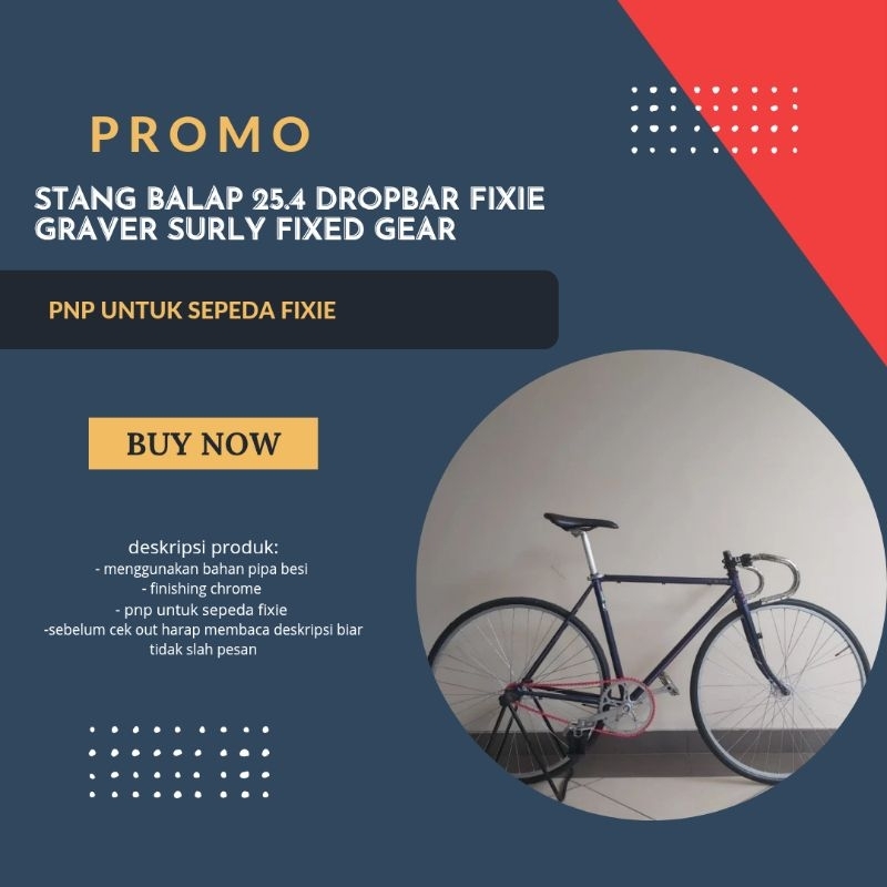 STANG FIXIE GRAVER SURLY FIXED GEAR 25.4 MODEL CHROME